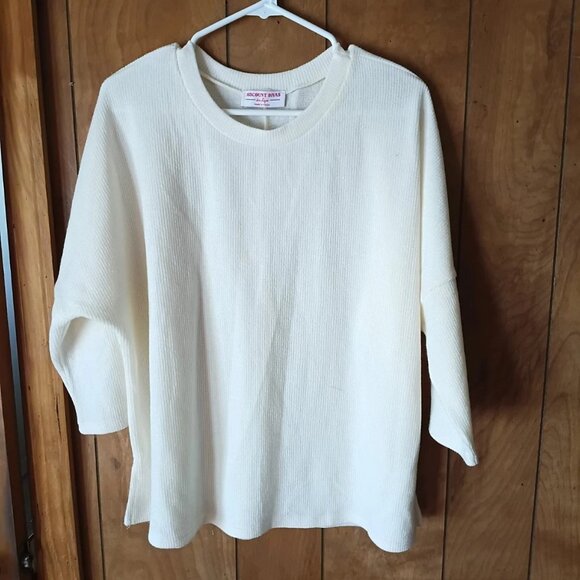 Discount divas off white crew neck pullover sweater size L - Picture 2 of 4